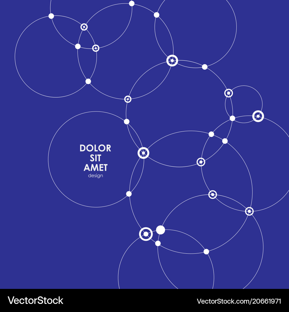 Abstract background with circles and dots connect Abstract background with circles and dots connect vector image