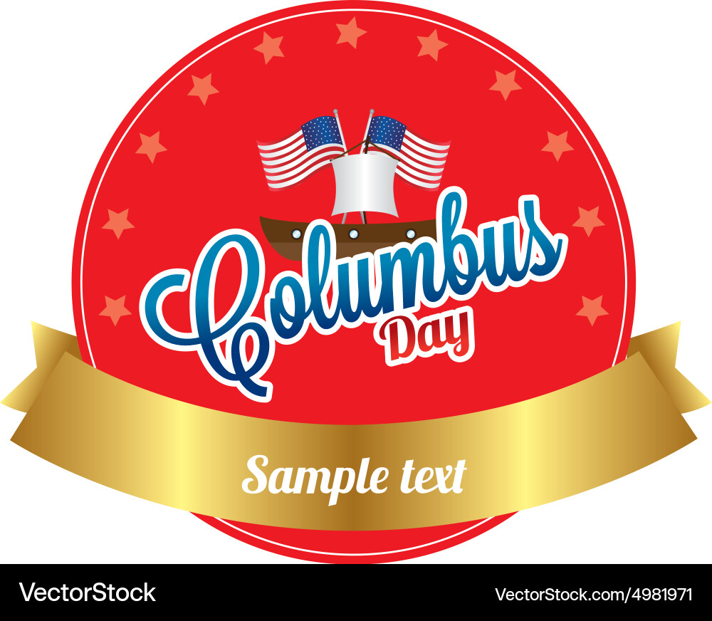 Abstract columbus day object on a white background Abstract columbus day object on a white background vector image