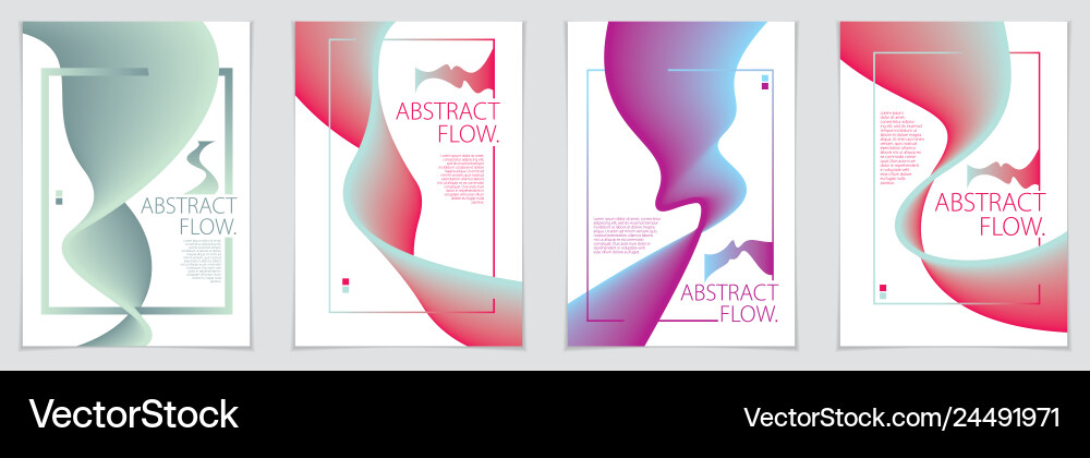 Abstract flow fluid shape backgrounds set a4 Abstract flow fluid shape backgrounds set a4 vector image