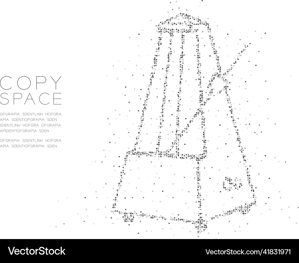 Abstract geometric circle dot pixel and triangle Abstract geometric circle dot pixel and triangle vector image
