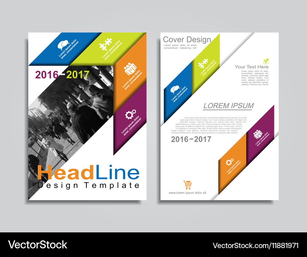 Brochure layout with place for your data Vector Image
