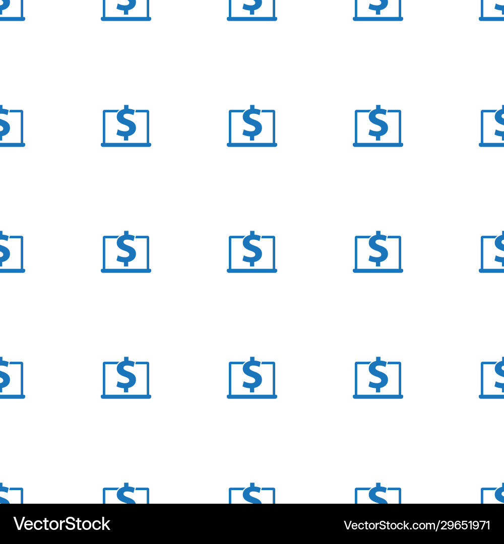 Computer-based training icon pattern seamless Vector Image