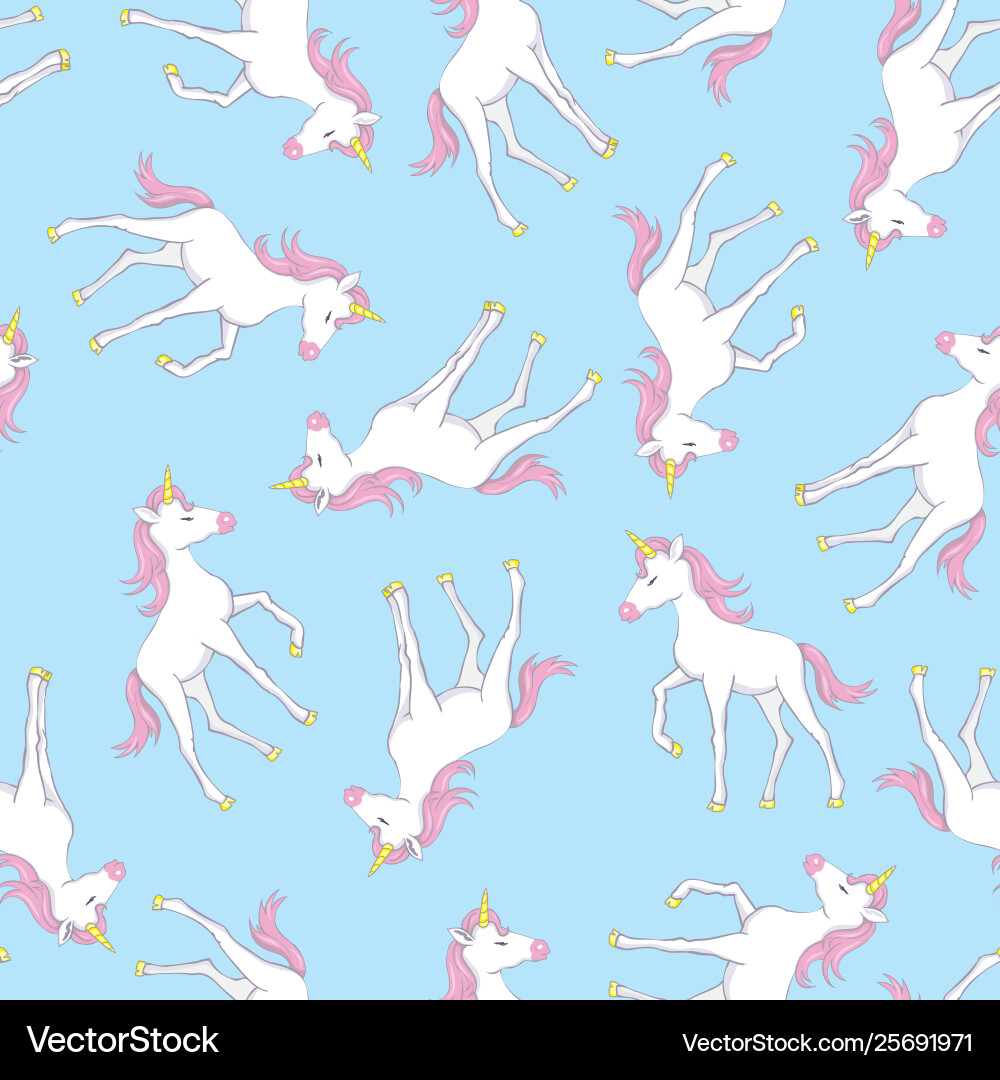 Cute unicorn pattern Cute unicorn pattern vector image