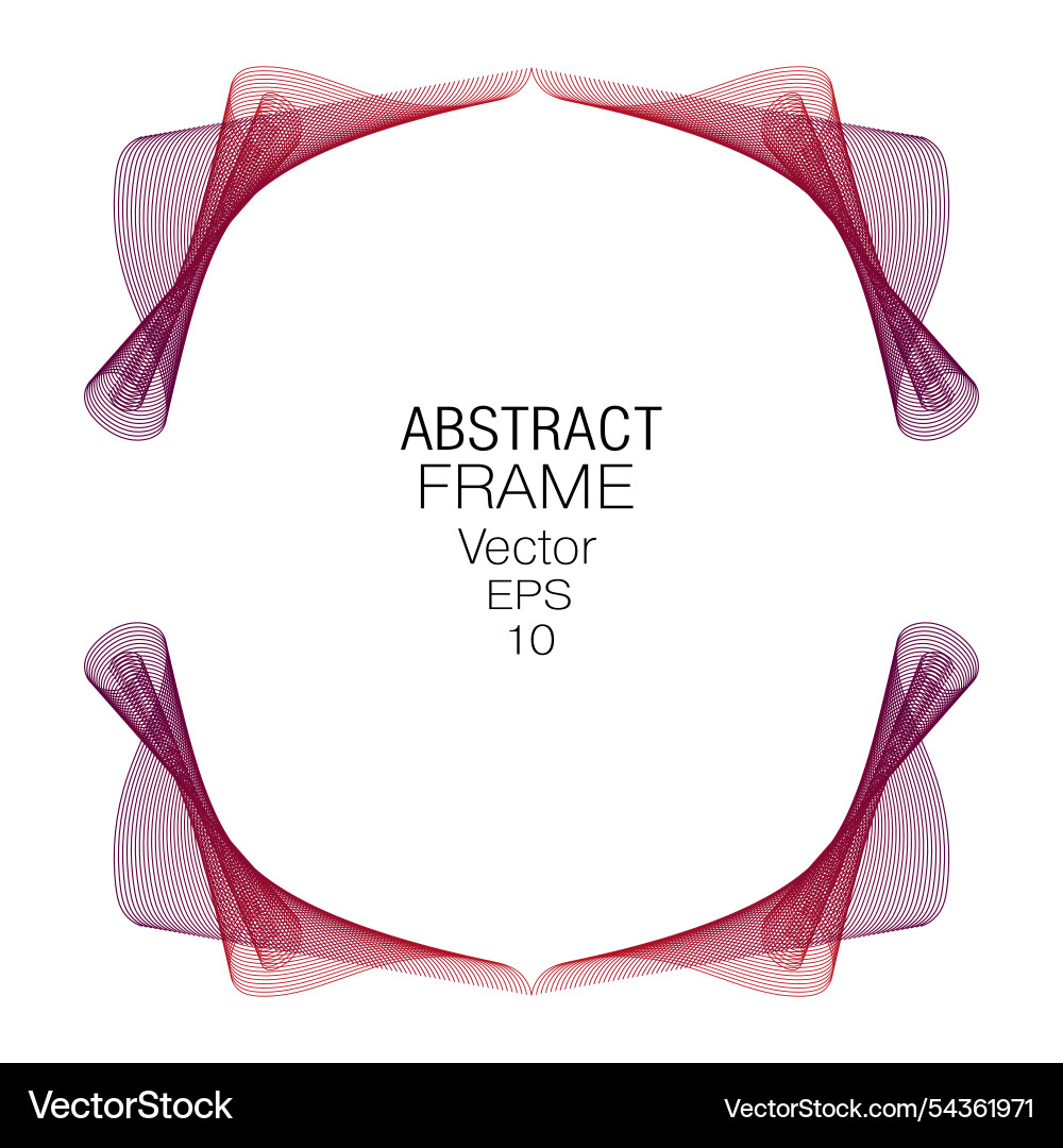 Dark red vignettes vintage frame squiggle lines Dark red vignettes vintage frame squiggle lines vector image