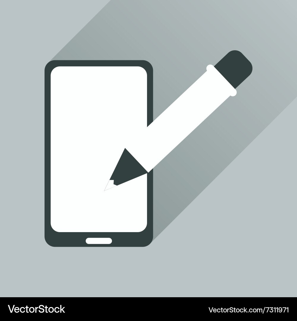Flat web icon with long shadow mobile notes vector image