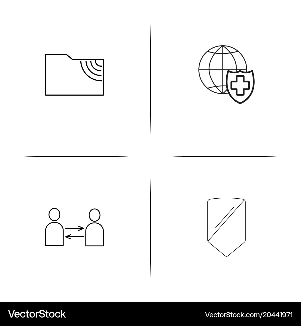 Internet technologies simple linear icon vector image