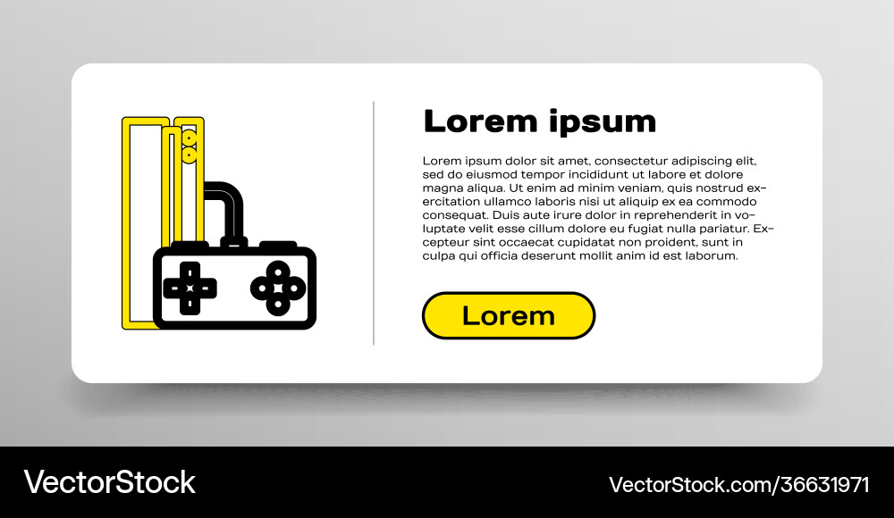 Line video game console with joystick icon Line video game console with joystick icon vector image
