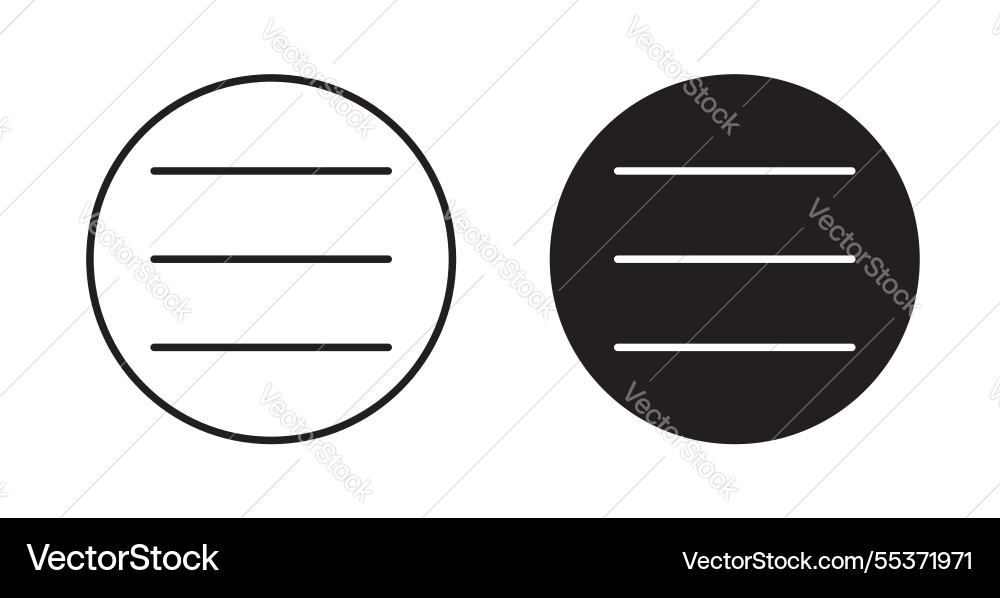 Menu icon set in thin line for web Menu icon set in thin line for web vector image