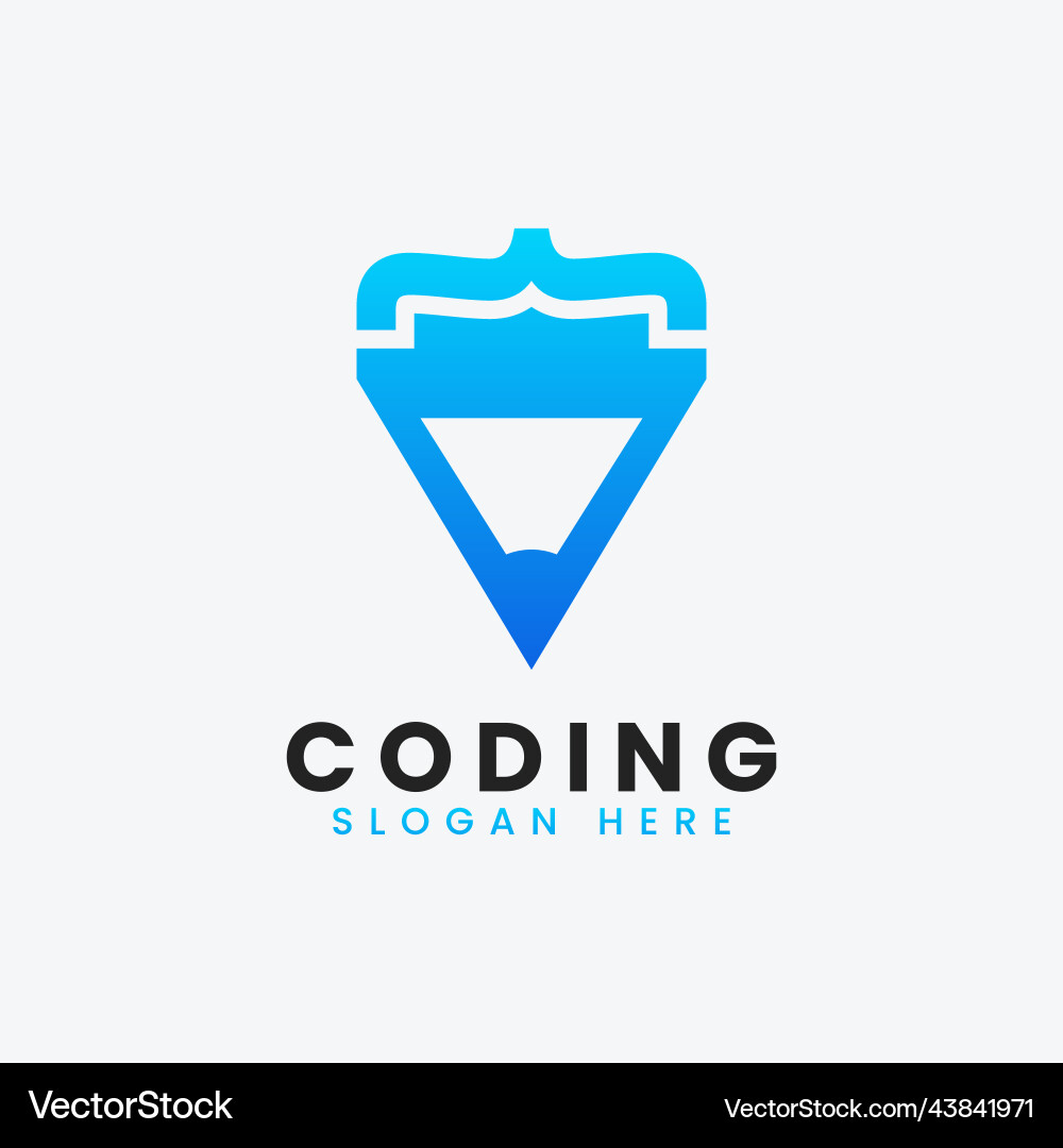 Moderne Computer Programmieren Logo Design Moderne Computer Programmieren Logo Design vektorbild