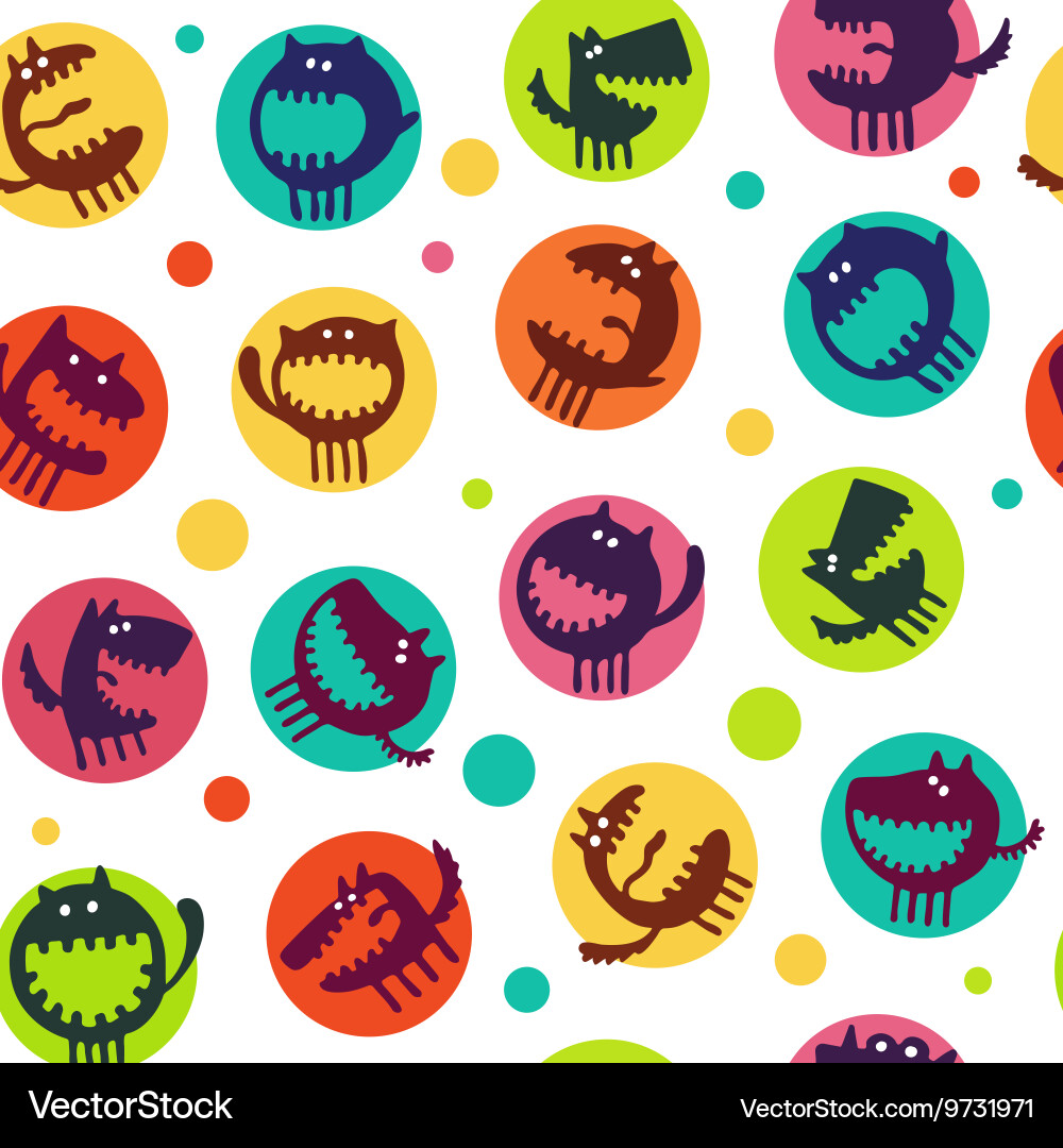 Seamless pattern with monsters Vector Image