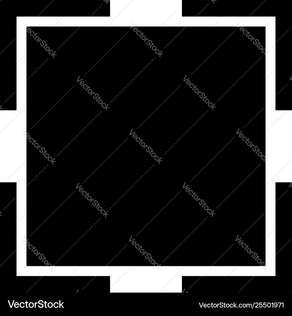 Simple squarish frame square border Simple squarish frame square border vector image