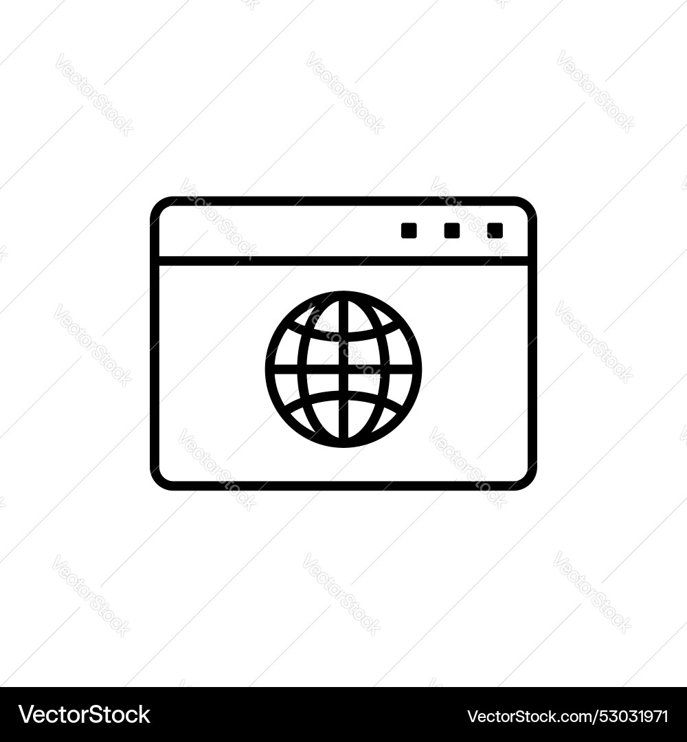 Website ui design icon isolated on white Website ui design icon isolated on white vector image