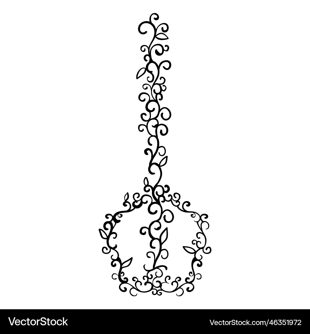 Banjo curl ornamental pattern Banjo curl ornamental pattern vector image