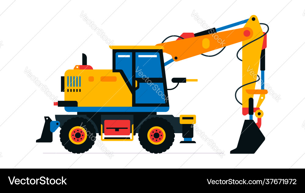 Baumaschinen Bagger Baumaschinen Bagger vektorbild