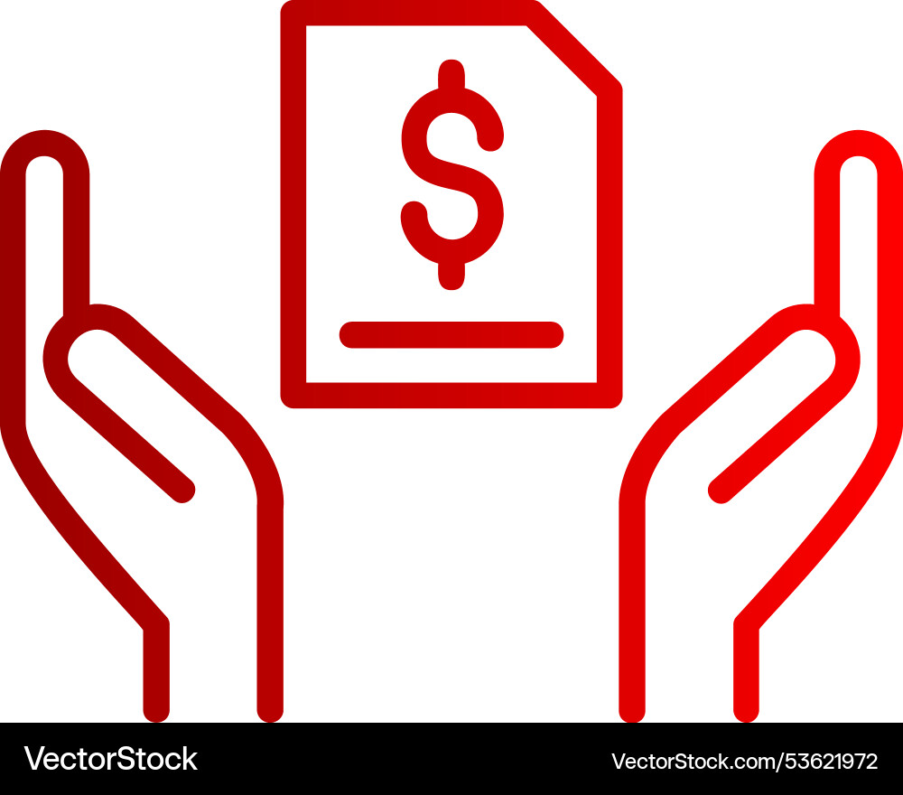 Contract line gradient icon Vector Image