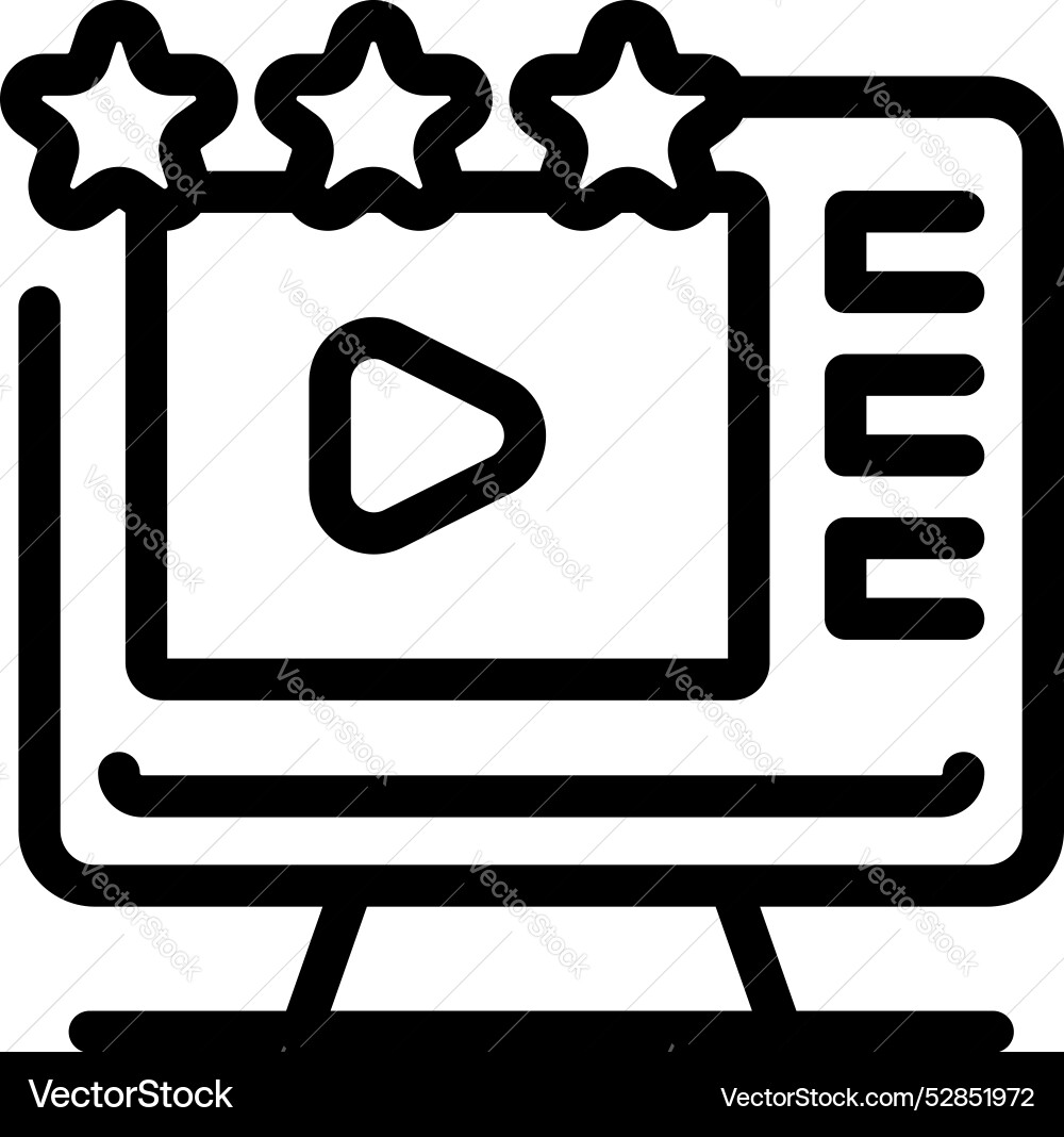Desktop computer displaying video player receiving Desktop computer displaying video player receiving vector image