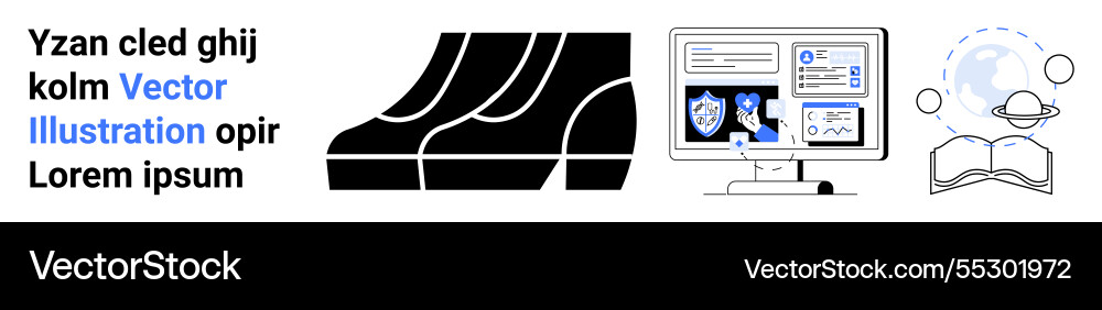 Digital security interface with online learning Vector Image