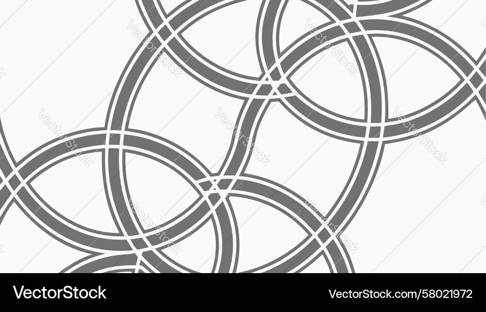Interlocking Circles Abstract Pattern Vector Image
