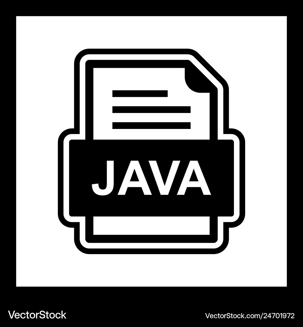 Java file document icon vector image