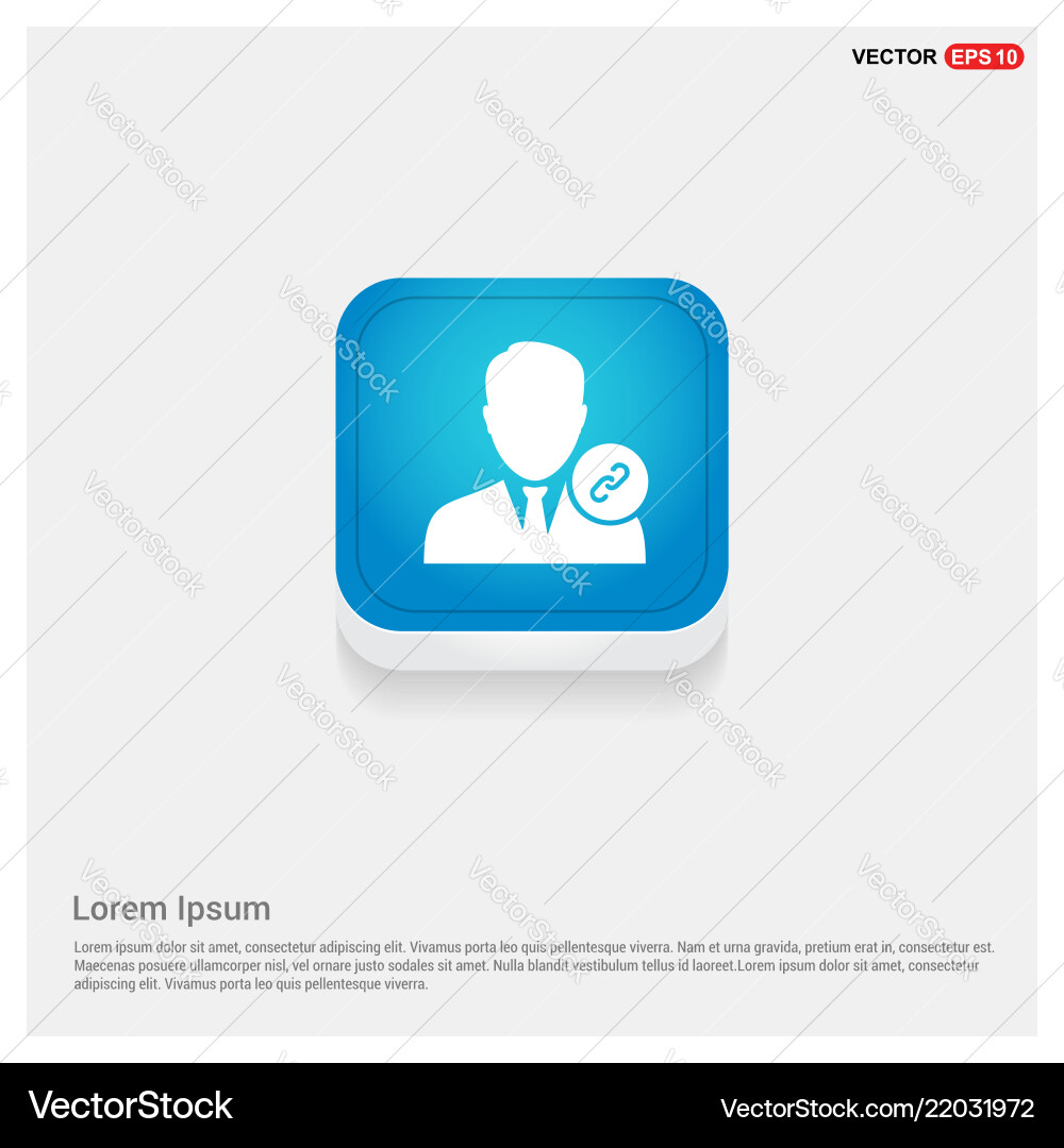 Link attach user icon Link attach user icon vector image