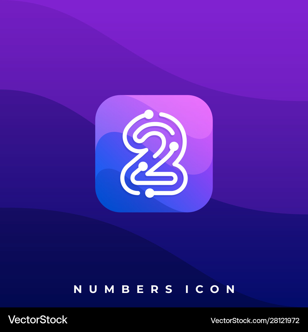 Numbers circuit application template Numbers circuit application template Vector Image