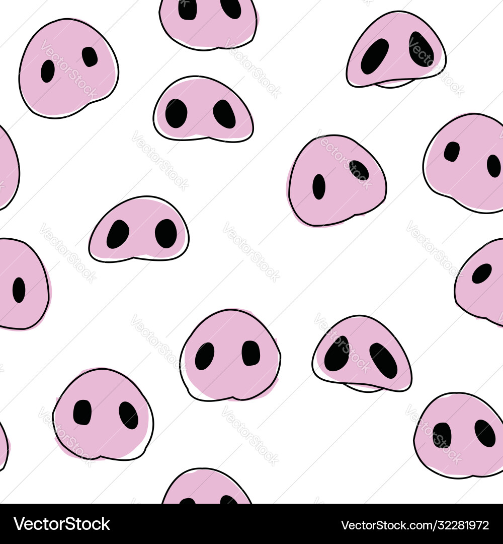 Pig noses seamless repeat pattern Pig noses seamless repeat pattern Vector Image