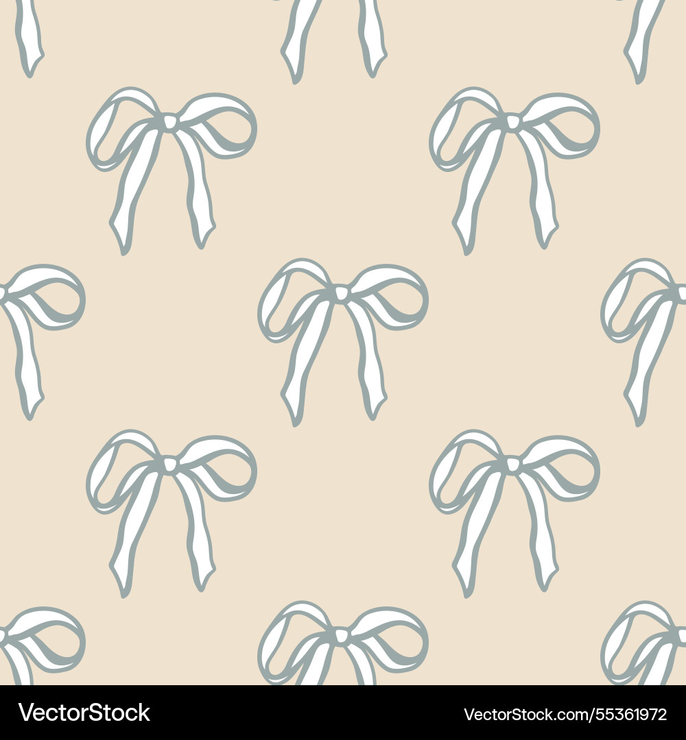 Retro style bow seamless pattern Retro style bow seamless pattern vector image