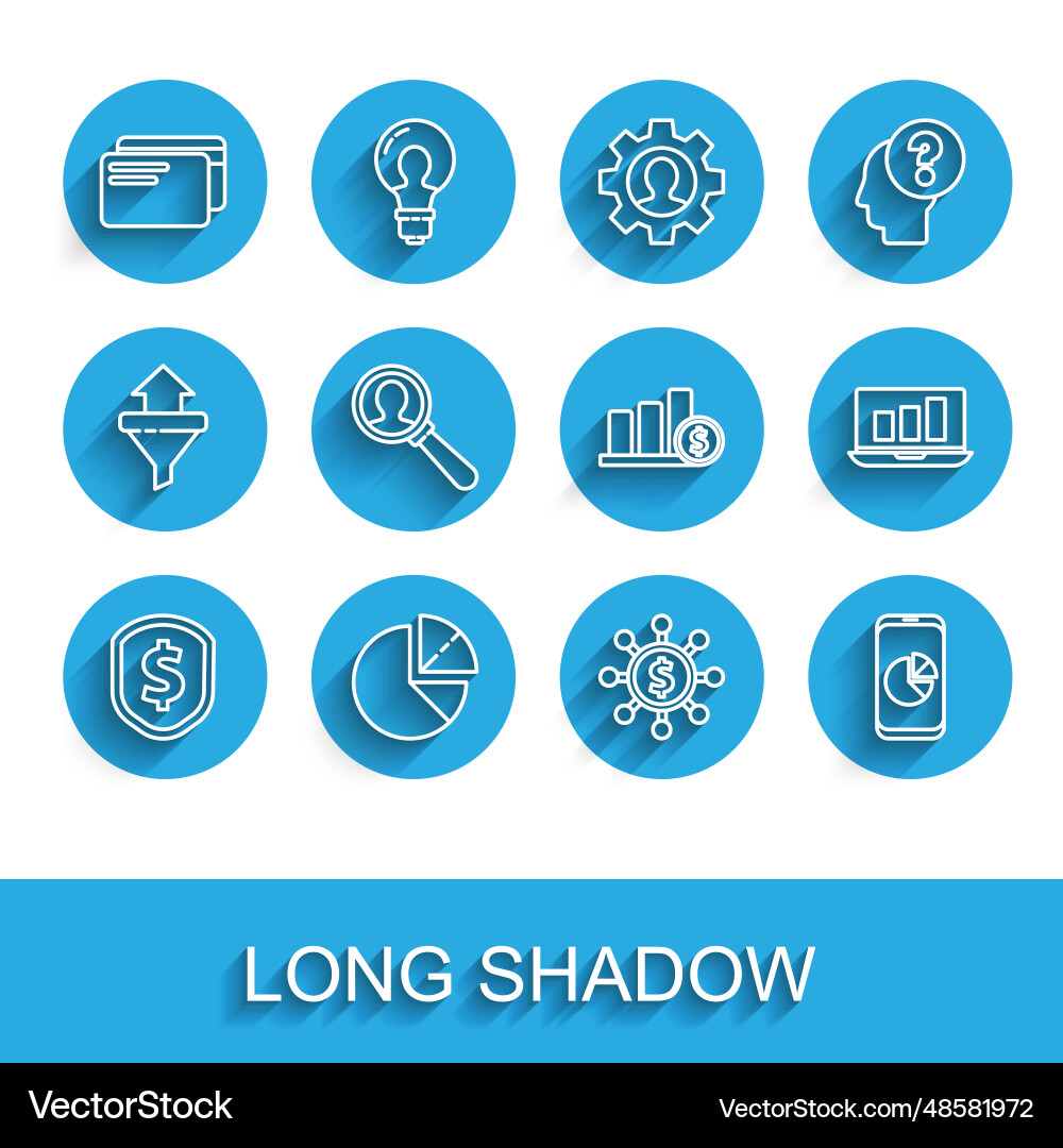 Set line shield with dollar pie chart infographic Set line shield with dollar pie chart infographic vector image