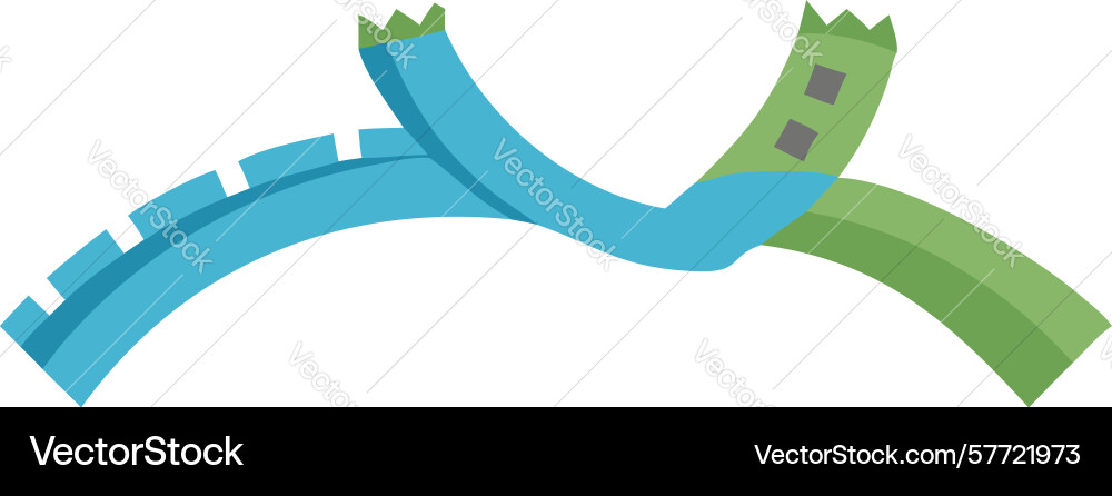 Abstract intersecting paths complex network Vector Image