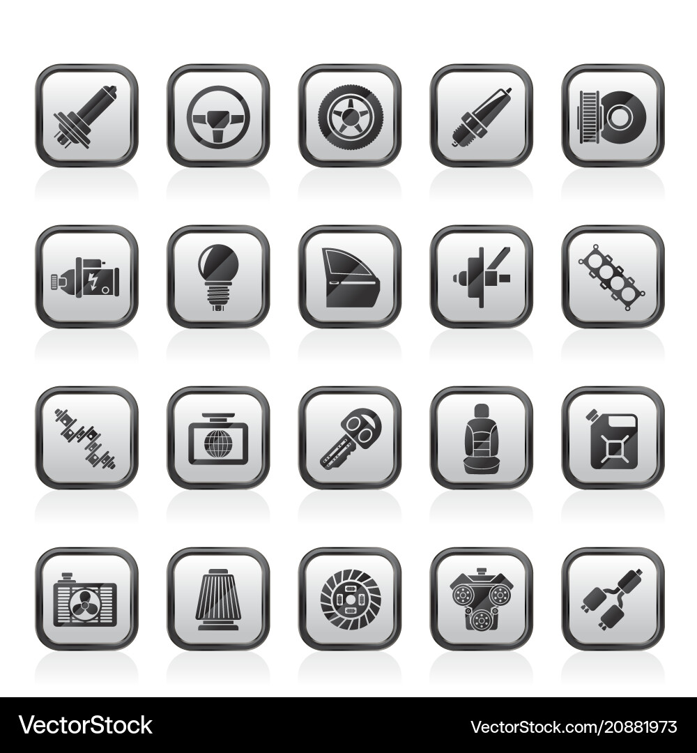 Car part and services icons 1 Car part and services icons 1 vector image