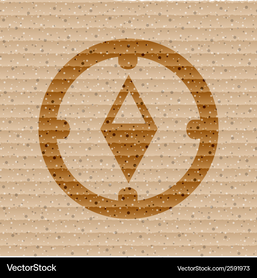 Compass flat modern web button and space for your Vector Image