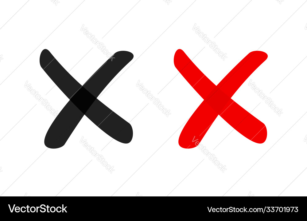 Delete Cross Mark Icon vector image