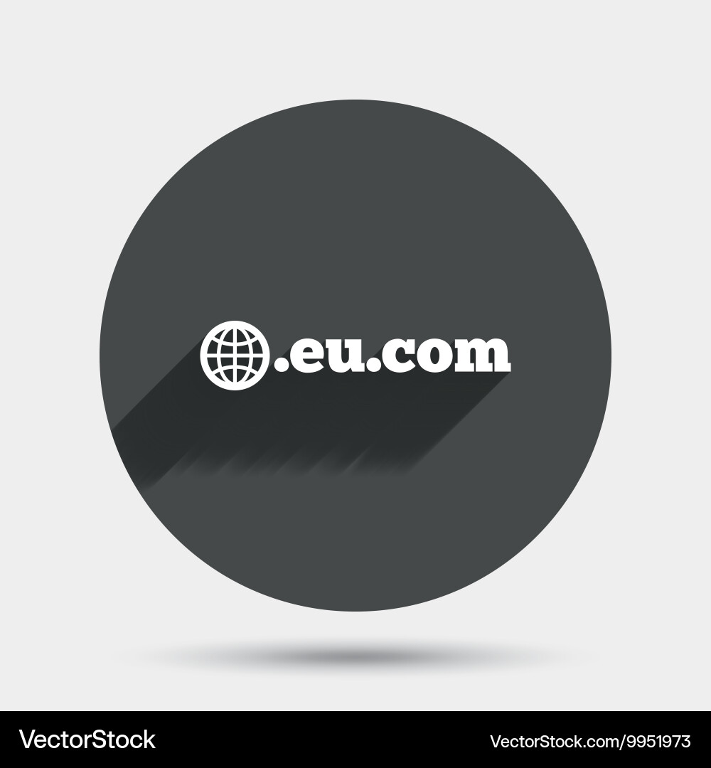 Domain eucom sign icon internet subdomain Vector Image
