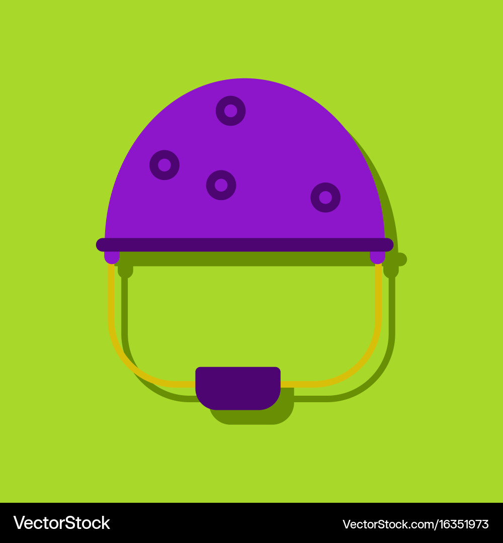 Flat icon design collection helmet with bullet Vector Image