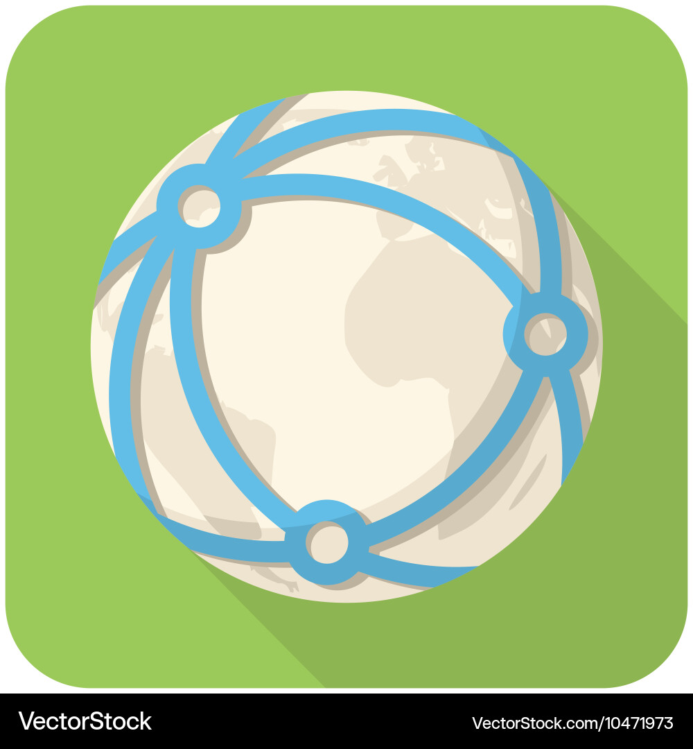 Global Network Icon - Connection vector image