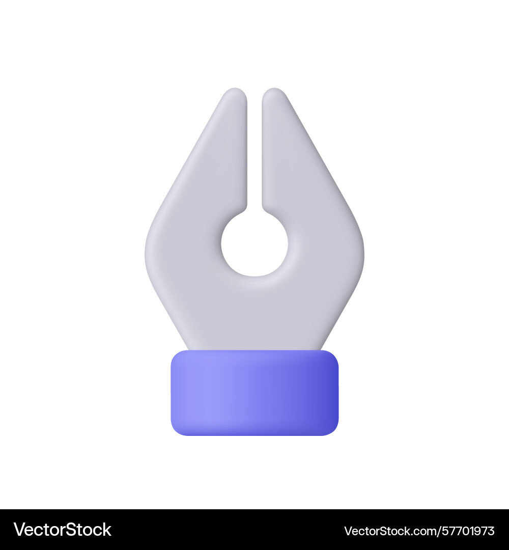 Pen tool nib editing design software digital Vector Image