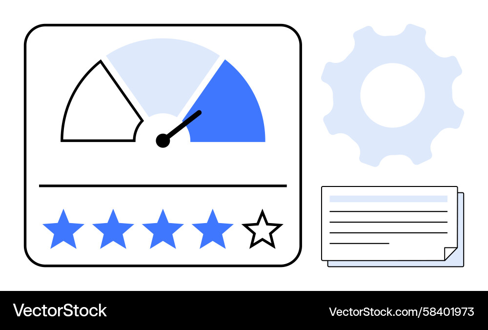 Performance Rating Dashboard Vector Image