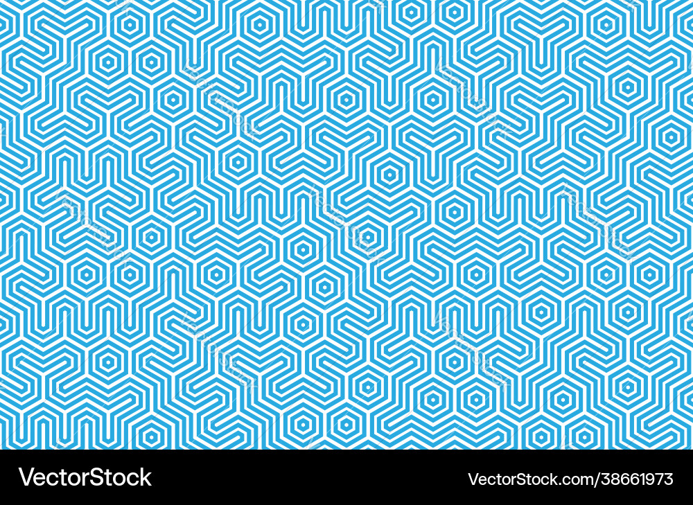 Seamless geometric pattern with hexagons and lines Seamless geometric pattern with hexagons and lines vector image