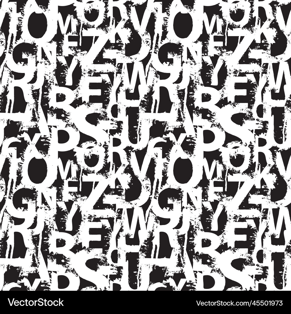 Seamless pattern with alphabet letters in form Seamless pattern with alphabet letters in form vector image