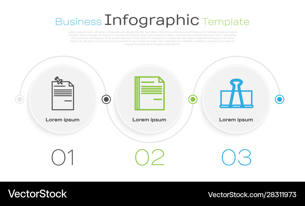 Set line note paper with pinned pushbutton file Set line note paper with pinned pushbutton file vector image