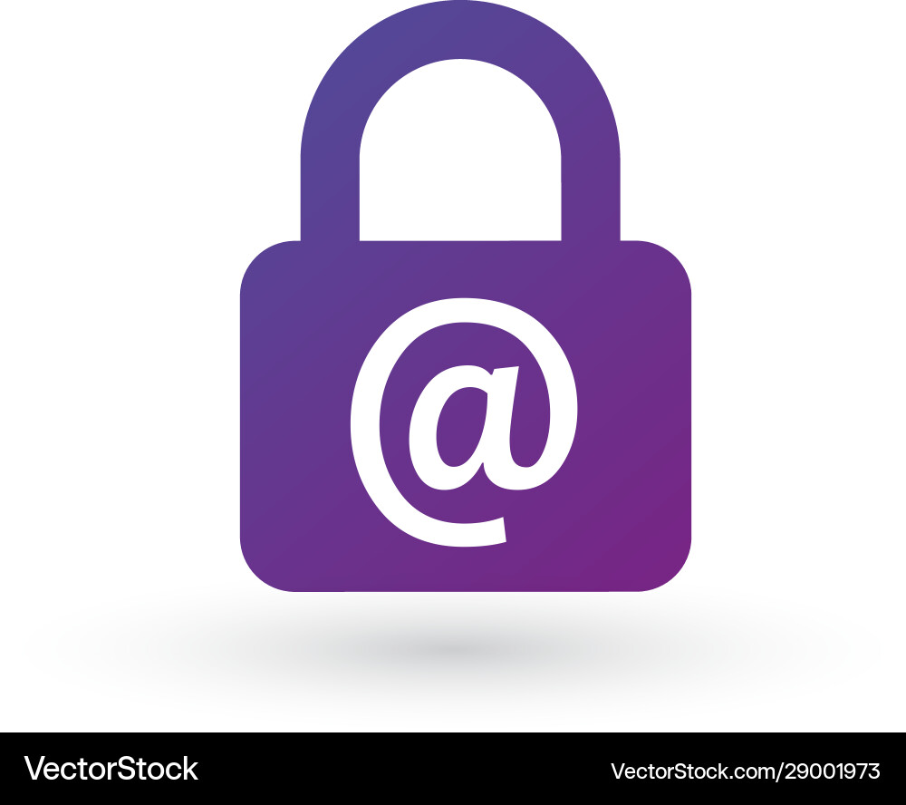 Sicheres Mail-Symbol isoliert auf weißem Hintergrund Sicheres Mail-Symbol isoliert auf weißem Hintergrund vektorbild