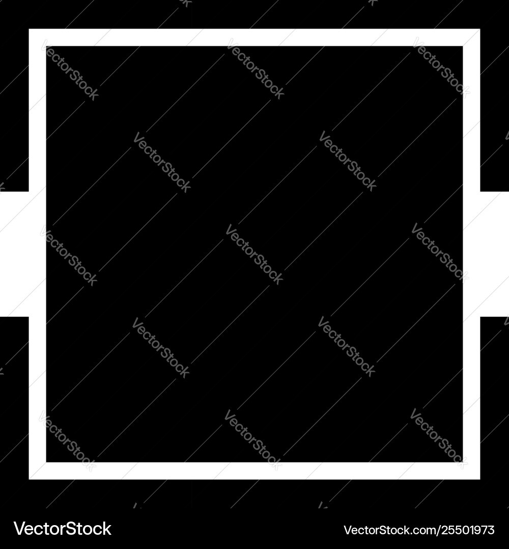 Simple squarish frame square border Simple squarish frame square border vector image