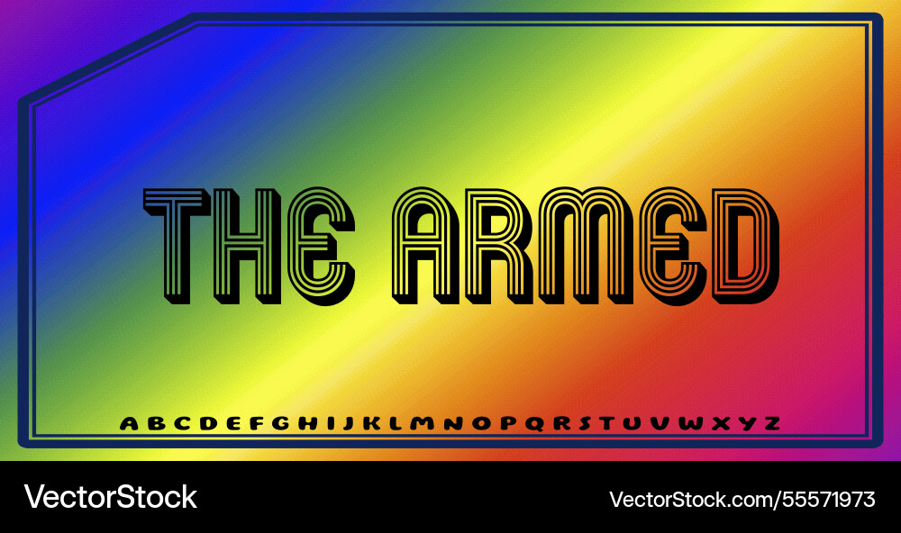 Text effects with editable colors and abstract Vector Image