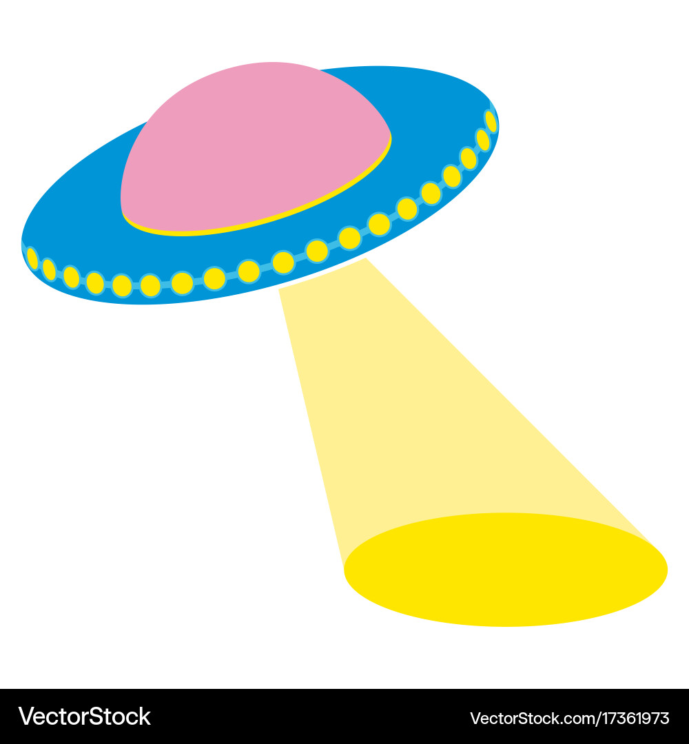 Unidentified flying object with a searchlight Vector Image