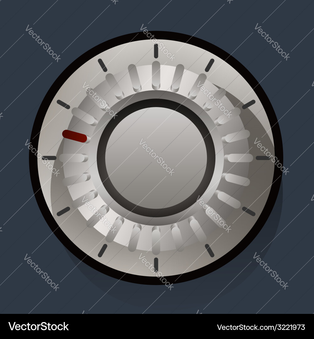 Volume settings sound control knob Vector Image