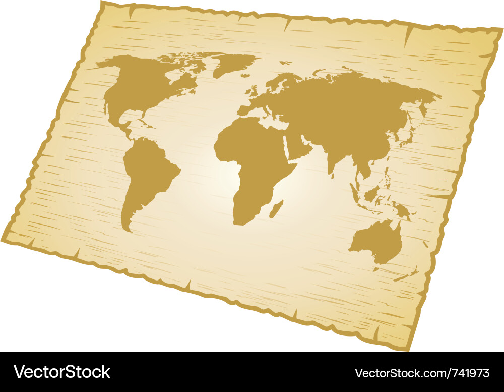 World map old Royalty Free Vector Image - VectorStock