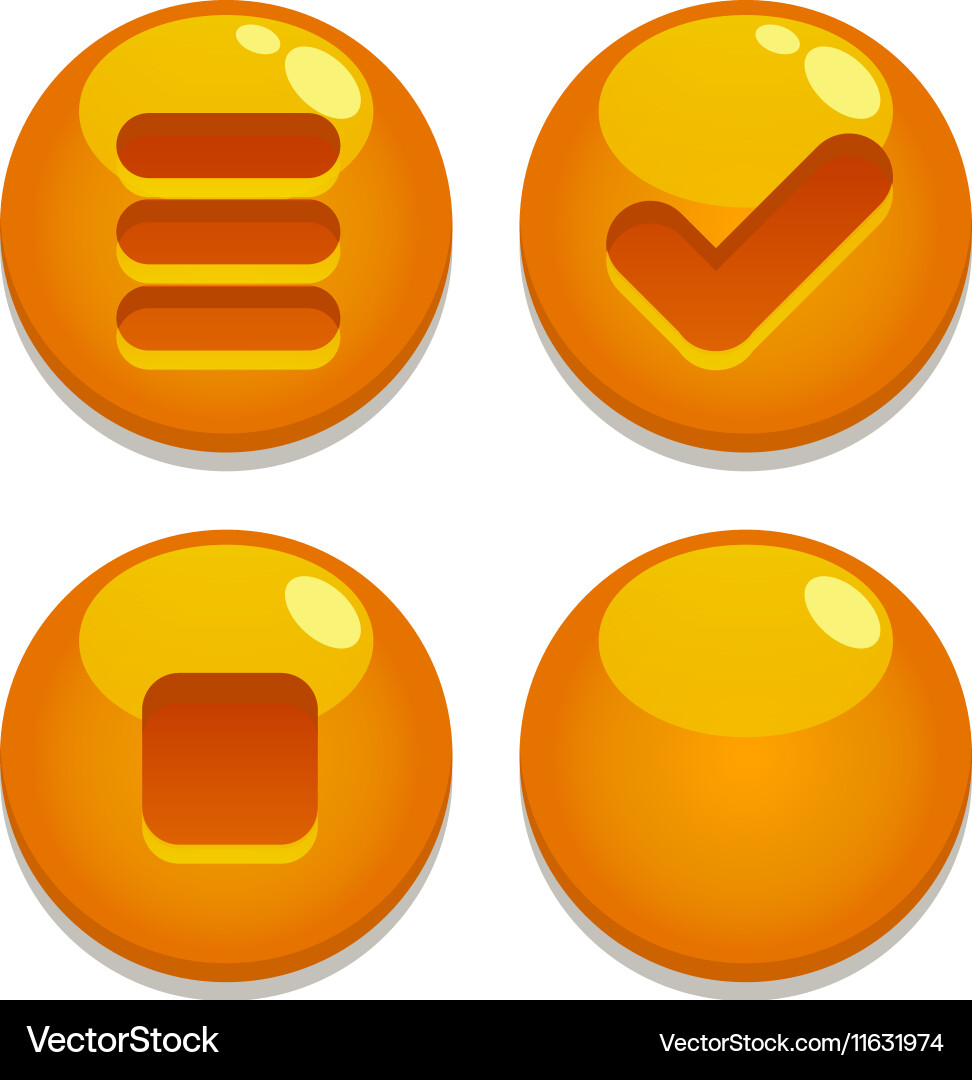 A set of buttons for gaming interfaces vector image