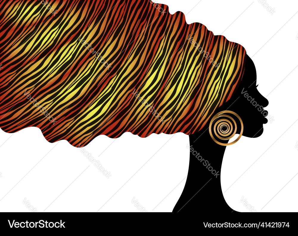 African animal print turban woman head wrap African animal print turban woman head wrap vector image