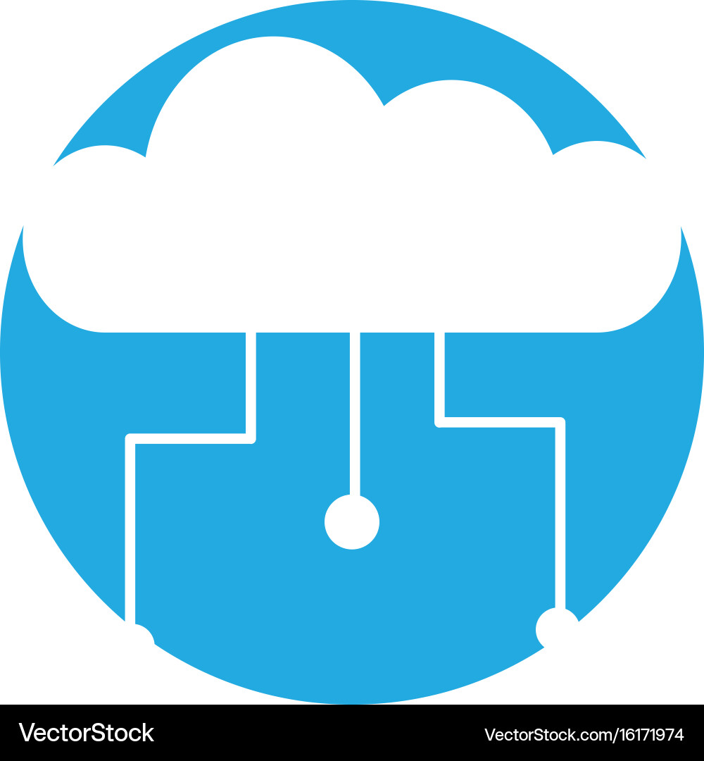 Cloud computing isolated icon vector image