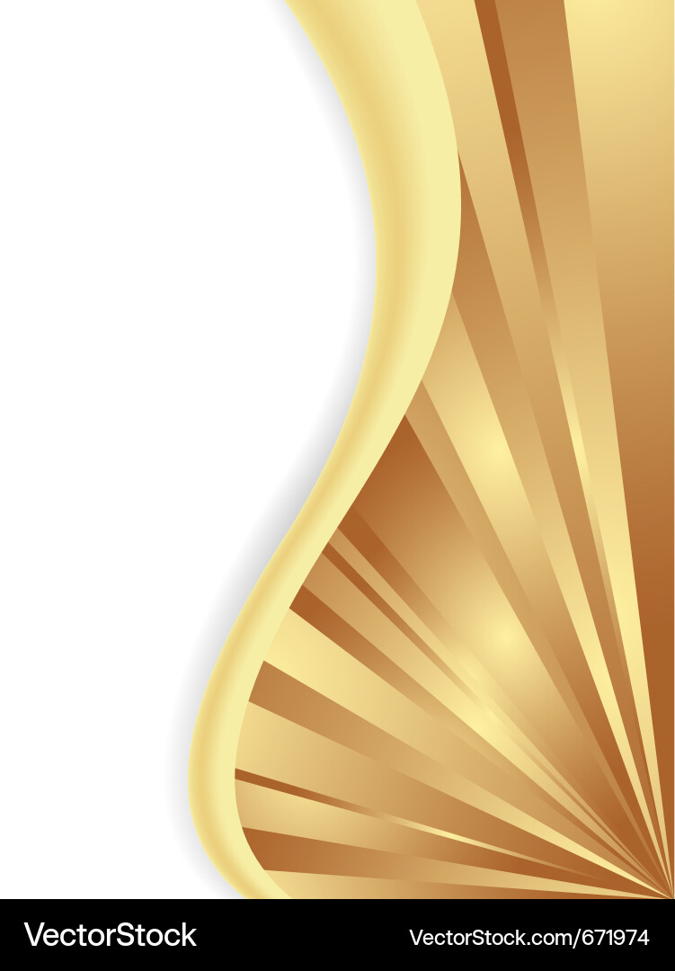 Gold wave Royalty Free Vector Image - VectorStock
